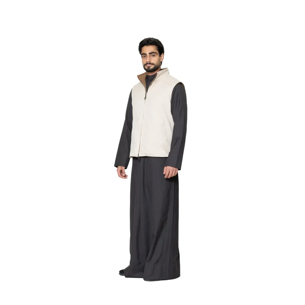 Raincoat Vest With Cotton Double Face - 003B
