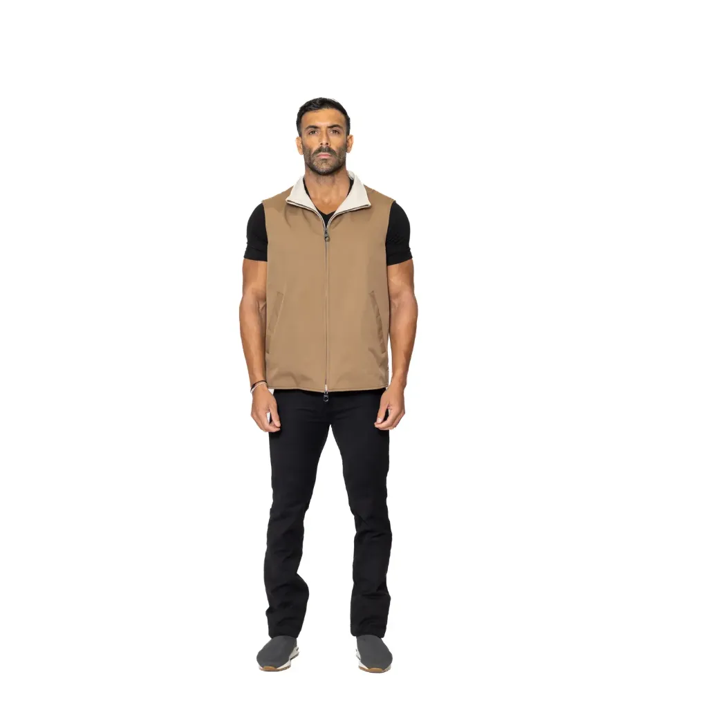 Raincoat Vest With Fabric Lining  Double Face - 003A