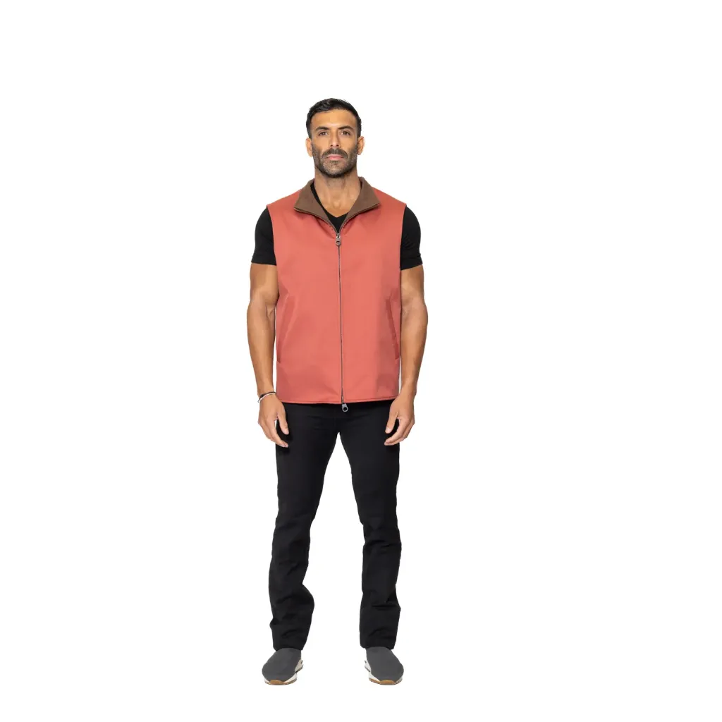 Raincoat Vest With Fabric Lining  Double Face - 003A