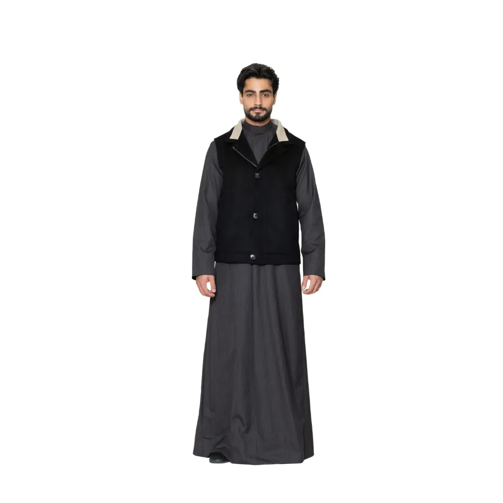 Vest Cashmere With Wool With Cotton Lining - A - 001