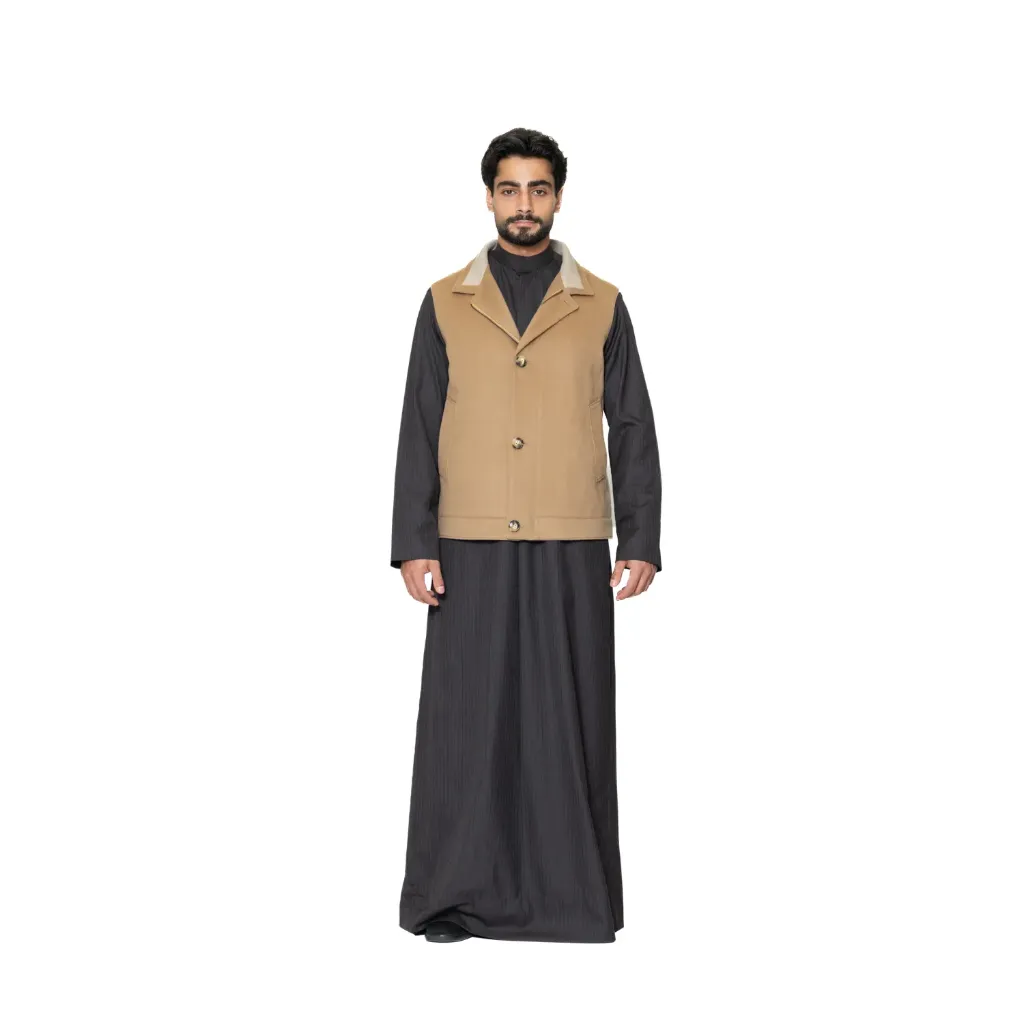 Vest Cashmere With Wool With Cotton Lining - A - 001