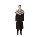 Cashmere with Wool and Rex Rabbit Fur - Cape Style 115cm