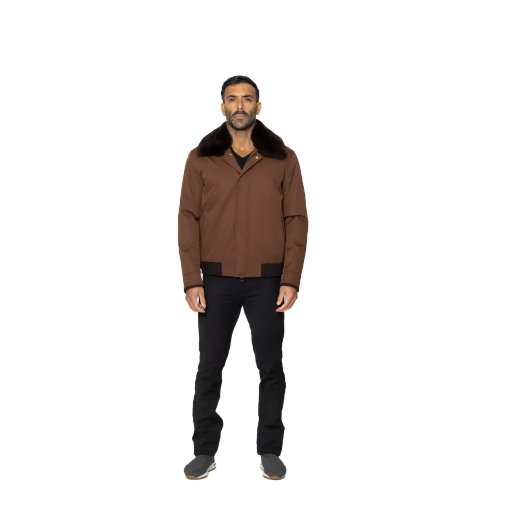 Raincoat Jacket With Rex Rabbit Fur - 011
