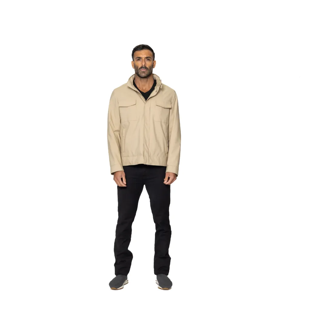 Raincoat Jacket With Cotton Lining - 016