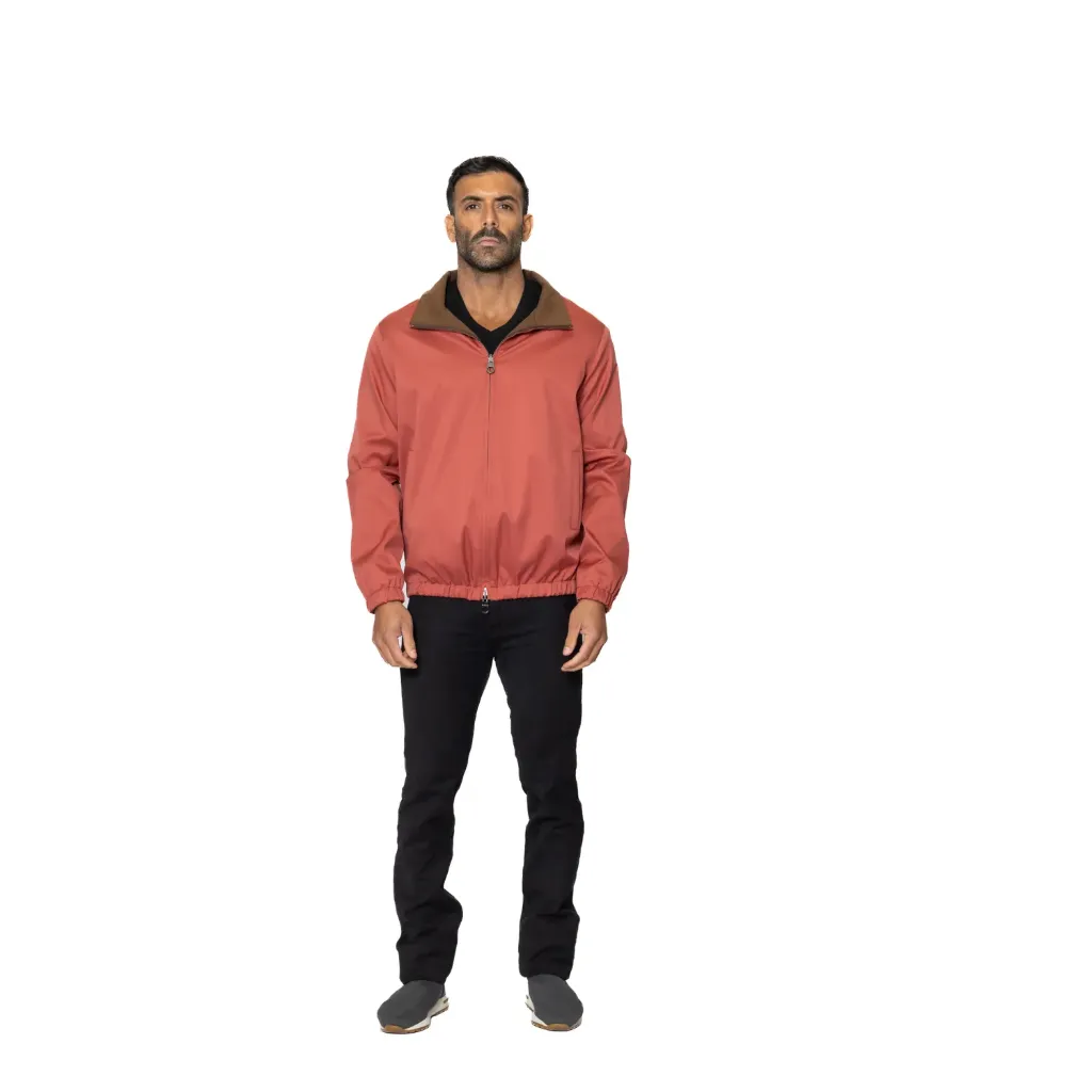 Raincoat Jacket With Cotton Double Face - 008