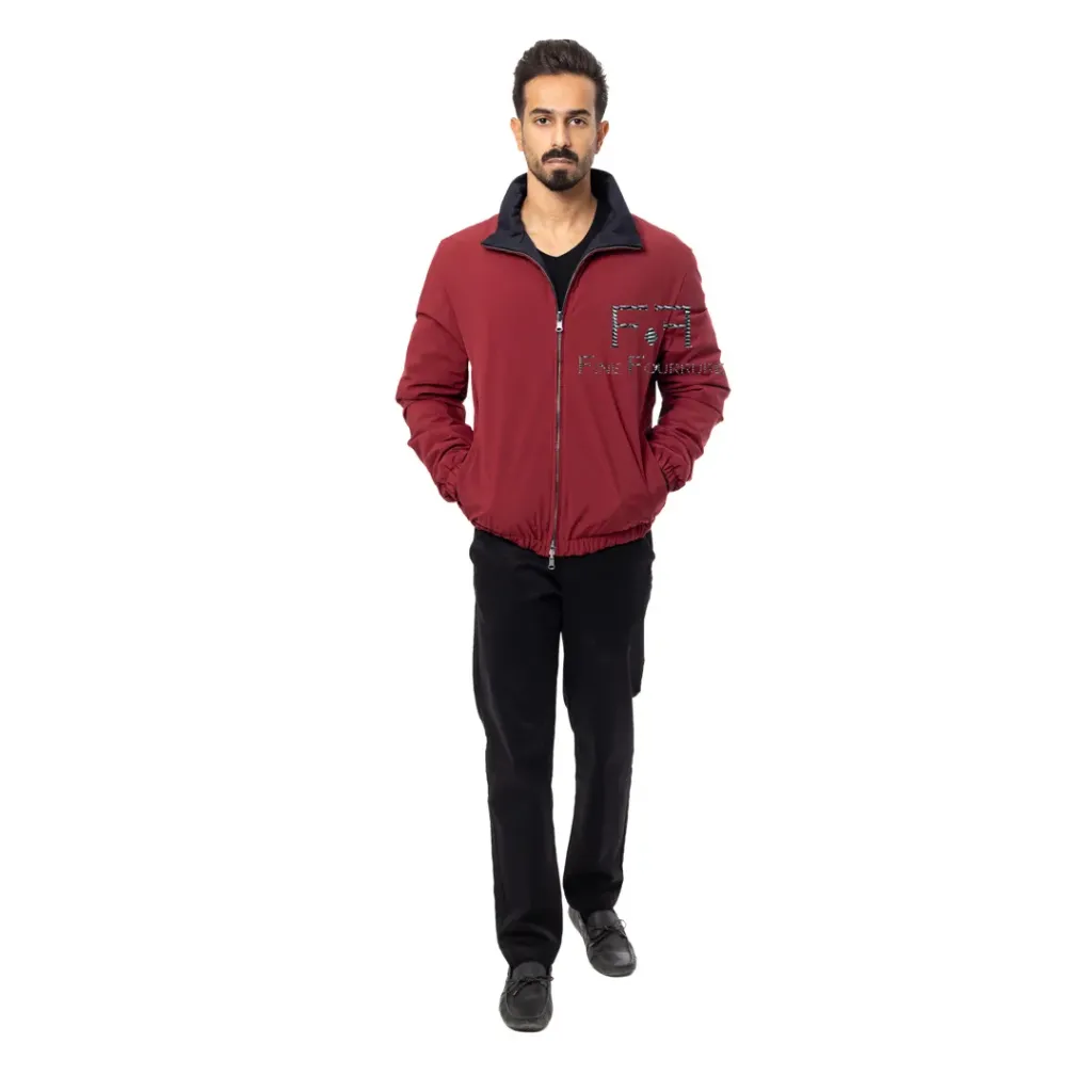 Raincoat Jacket With Cotton Double Face - 008