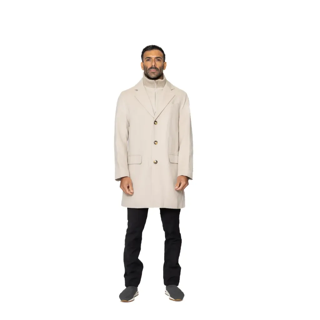 Jacket Cashmere And Wool With Polyster Lining - A - 041