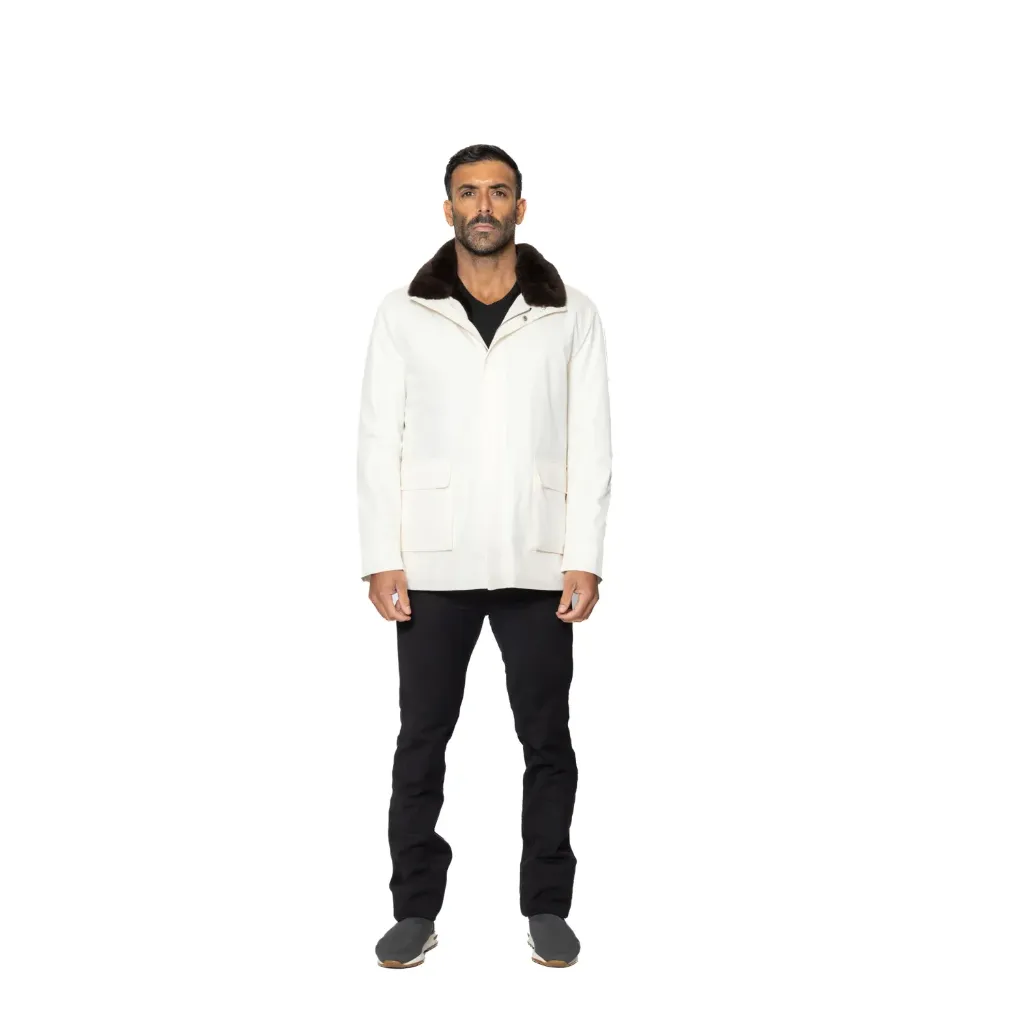 Raincoat Jacket With Fur Rex Rabbit - 014
