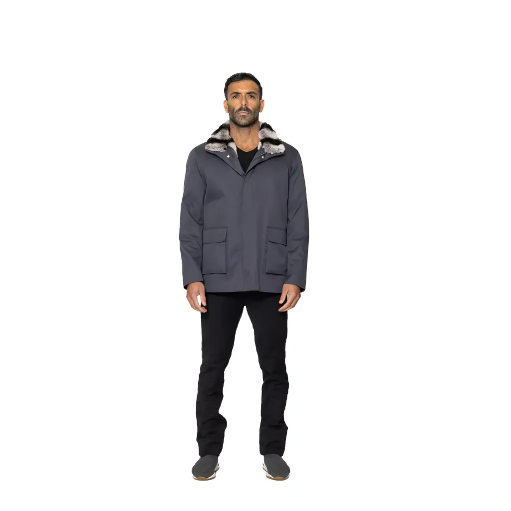 Raincoat Jacket With Fur Rex Rabbit - 014